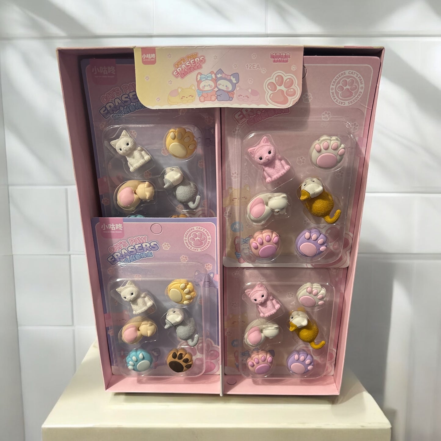 Kitty Erasers 6 pcs Set
