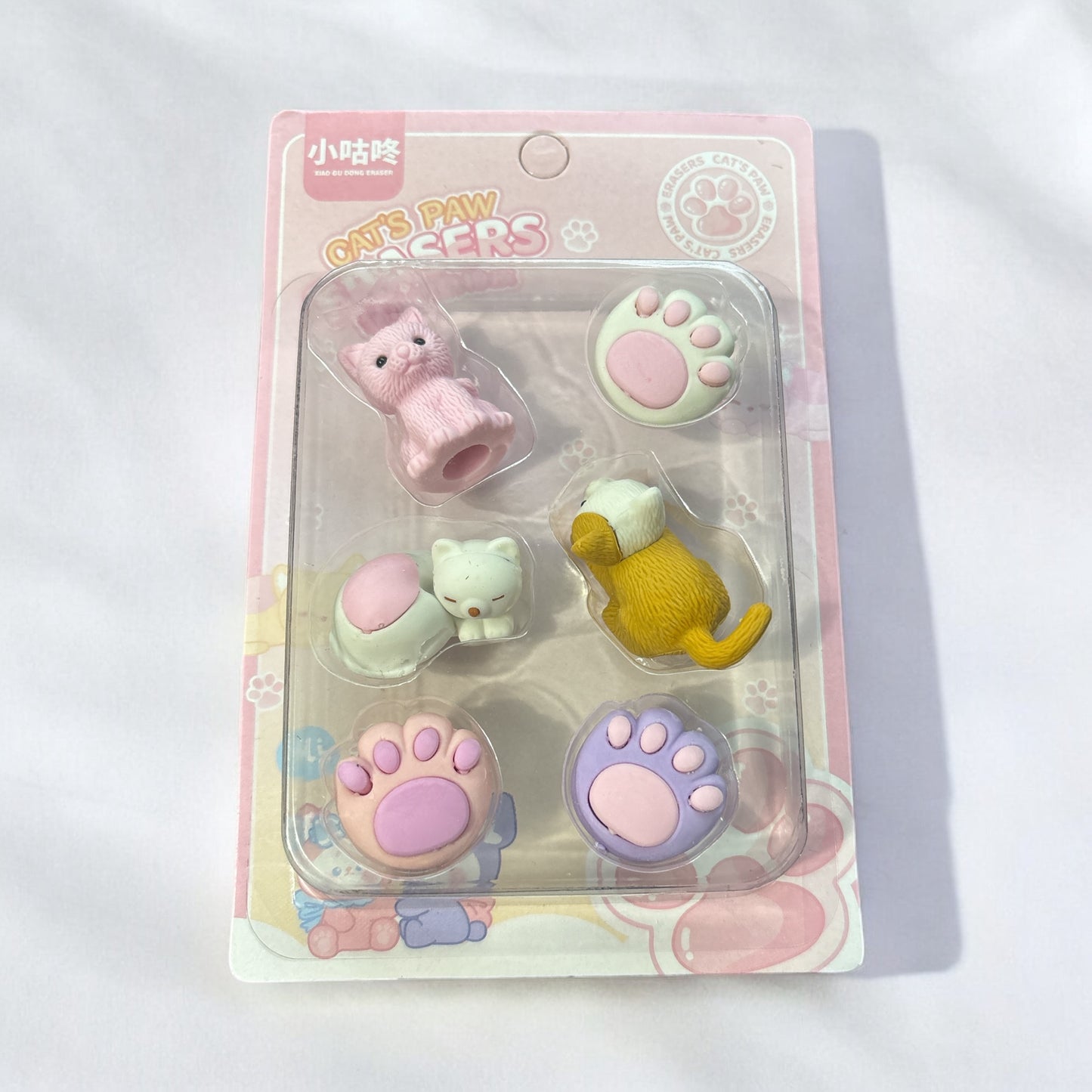 Kitty Erasers 6 pcs Set