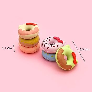 Donut Erasers 6 pk